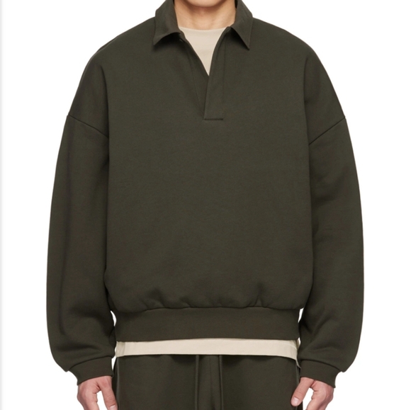NWT Fear of God Essentials Ink Polo Sweatshirt Sz XL